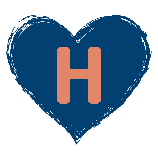 H in a heart - HOME is where the heart is