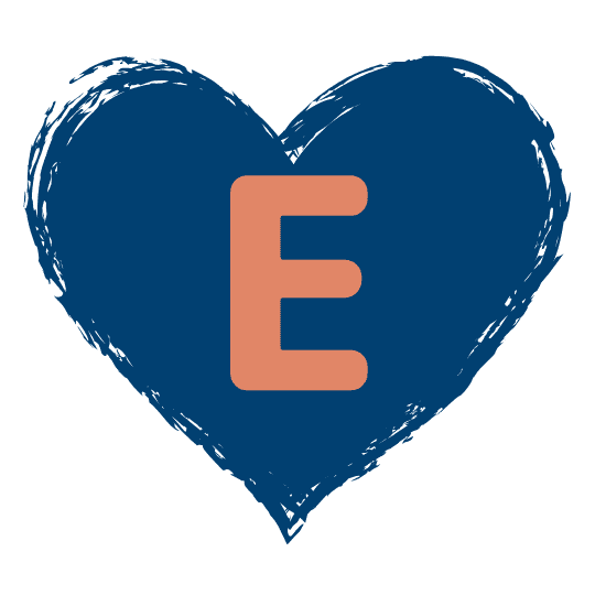 E in a heart - HOME is where the heart is