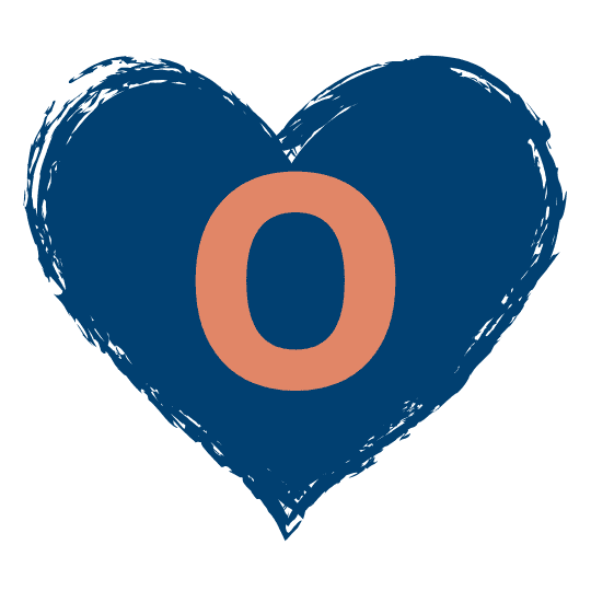 O in a heart - HOME is where the heart is