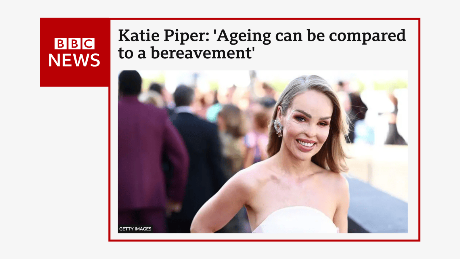 Katie Piper: 'Ageing can be compared to a bereavement'