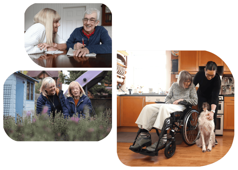 Live in care clients happy at home